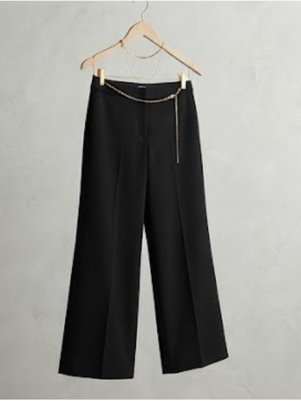 Jacob - Y2K Rare Women's Black Wide-Leg Quality Viscose/ Poly Blend Dress Pants